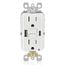 15A SmartLockPro Self-Test GFCI Combination Type A/C - White