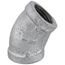 1/2" Galvanized Malleable 45-Degree Elbow