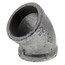 2" Galvanized Malleable 45° Elbow