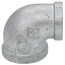 1" x 3/4" Galvanized Malleable Reducing Elbow