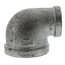 1-1/4" x 3/4" Galvanized Malleable Reducing Elbow