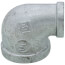 1-1/4" x 3/4" Galvanized Malleable Reducing Elbow
