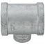 1-1/4" x 1-1/4" x 1/2" Galvanized Reducing Tee