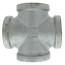 1-1/4" Galvanized Malleable Cross