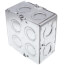 3-1/2" Deep Gangable Masonry Box w/ 1/2" & 3/4" Knockouts, 22 cu. in Capacity