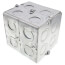 3-1/2" Deep Gangable Masonry Box w/ 1/2" & 3/4" Knockouts, 46.9 cu. in. Capacity