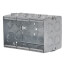 3-1/2" Deep Gangable Masonry Box w/ 1/2" & 3/4" Knockouts, 71.0 cu. in. Capacity