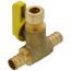 3/8" OD Compression x 1/2" F1807 PEX Run Pro-Pal T-Valve Full Port Forged DZR Brass Ball Valve w/ Integrated Tee Fitting, Adjustable Packing Gland & Reversible Handle (LF)