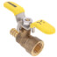 1/2" PEX Crimp x FNPT Brass Ball Valve w/ Stainless Steel Wing Style "T" Handle & Adjustable Packing Gland