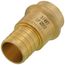 1" PEX Crimp x 3/4" Press Brass Adapter (Lead Free)