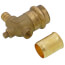 1/2" x 3/4" PEX Crimp x Copper Press Brass Dual Vent Elbow (Lead Free)