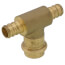 1/2" PEX Crimp × PEX Crimp × Press Brass Transition Tee (LF)