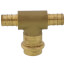 1/2" PEX Crimp × PEX Crimp × Press Brass Transition Tee (LF)