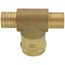 1-1/4" PEX Crimp × PEX Crimp × Press Brass Transition Tee (LF)