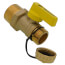 1" MIP x 3/4" Hose Pro-Pal Add-A-Drain Full Port DZR Brass Ball Valve w/ Cap