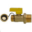 1" MIP x 3/4" Hose Pro-Pal Add-A-Drain Full Port DZR Brass Ball Valve w/ Cap