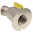 3/4" FIP Flange x Hose Nickel Plated Brass Sillcock w/ 1/4 Turn Handle (Lead Free)
