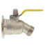 3/4" FIP Flange x Hose Nickel Plated Brass Sillcock w/ 1/4 Turn Handle (Lead Free)
