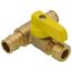 3/8" OD Compression x 1/2" F1960 PEX Run Pro-Pal T-Valve Full Port Forged DZR Brass Ball Valve w/ Integrated Tee Fitting, Adjustable Packing Gland & Reversible Handle (LF)