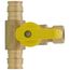 3/8" OD Compression x 1/2" F1960 PEX Run Pro-Pal T-Valve Full Port Forged DZR Brass Ball Valve w/ Integrated Tee Fitting, Adjustable Packing Gland & Reversible Handle (LF)
