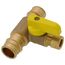 3/8" OD Compression x 3/4" F1960 PEX Pro-Pal T-Valve Full Port Forged DZR Brass Ball Valve w/ Integrated Tee Fitting, Adjustable Packing Gland & Reversible Handle (LF)
