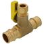 3/8" OD Compression x 3/4" F1960 PEX Pro-Pal T-Valve Full Port Forged DZR Brass Ball Valve w/ Integrated Tee Fitting, Adjustable Packing Gland & Reversible Handle (LF)