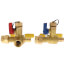 3/4" Expansion PEX Isolator E-X-P E2 TWH Service Valve Kit w/ 150 PSI Pressure Relief Valve (LF Ball Valves, Leaded PRV)