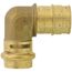 3/4" x 1" Copper Press x Expansion PEX Brass 90-Degree Transition Elbow (Lead Free)