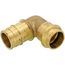 3/4" x 1" Copper Press x Expansion PEX Brass 90-Degree Transition Elbow (Lead Free)