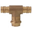 1/2" Expansion PEX × Expansion PEX × Press Brass Transition Tee (LF)