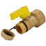 1" FIP x 3/4" Hose Pro-Pal Add-A-Drain Full Port DZR Brass Ball Valve w/ Cap
