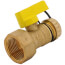 1" FIP x 3/4" Hose Pro-Pal Add-A-Drain Full Port DZR Brass Ball Valve w/ Cap