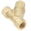 1/2" FIP Forged DZR Brass Y-Strainer (20 MESH) w/ 1/2" Plugged NPT Port