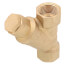 3/4" FIP  Forged DZR Brass Y-Strainer (20 MESH) w/ 1/2" Plugged NPT Port