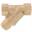 3/4" FIP  Forged DZR Brass Y-Strainer (20 MESH) w/ 1/2" Plugged NPT Port