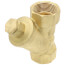 1-1/4" FIP Forged DZR Brass Y-Strainer (20 MESH) w/ 1/2" Plugged NPT Port