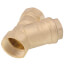 1-1/2" FIP Forged DZR Brass Y-Strainer (20 MESH) w/ 1/2" Plugged NPT Port