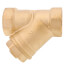 2" FIP Forged DZR Brass Y-Strainer (20 MESH) w/ 1/2" Plugged NPT Port