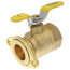 2" Threaded High Velocity Full Port Forged Brass Uni-Flange Isolator Flange w/ Rotating Flange (Lead Free)