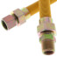 3/4" CSA Full Port Ball Valve Tankless Water Installation Kit, 24" x 3/4" Gas Flex Line