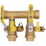 1-1/4" FIP x 1" Hydro-Core Double Ball Drain Valve Kit w/ (2) 3/4" IPS Union Connections