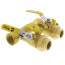 1-1/4" FIP x 1" Hydro-Core Double Ball Drain Valve Kit w/ (2) 1" IPS Union Connections
