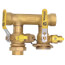 1-1/2" FIP x 1-1/4" Hydro-Core Left Flange Manifold w/ (1) 1-1/4" IPS Union