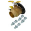 2" Sweat Full Port Forged Brass Uni-Flange Isolator Flange w/ Detachable Rotating Flange & Drain