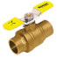 3/4" Sweat Full Port Brass Ball Valve w/ Stainless Steel Lever (Lead Free)