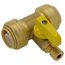 1/4" OD Compression x 3/4" Push Run Pro-Pal T-Valve Full Port Forged DZR Brass Ball Valve w/ Integrated Tee Fitting, Adjustable Packing Gland & Reversible Handle (LF)