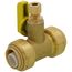 1/4" OD Compression x 3/4" Push Run Pro-Pal T-Valve Full Port Forged DZR Brass Ball Valve w/ Integrated Tee Fitting, Adjustable Packing Gland & Reversible Handle (LF)