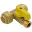 3/8" OD Compression x 1/2" Push Run Pro-Pal T-Valve Full Port Forged DZR Brass Ball Valve w/ Integrated Tee Fitting, Adjustable Packing Gland & Reversible Handle (LF)