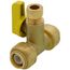 3/8" OD Compression x 1/2" Push Run Pro-Pal T-Valve Full Port Forged DZR Brass Ball Valve w/ Integrated Tee Fitting, Adjustable Packing Gland & Reversible Handle (LF)