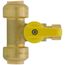 3/8" OD Compression x 1/2" Push Run Pro-Pal T-Valve Full Port Forged DZR Brass Ball Valve w/ Integrated Tee Fitting, Adjustable Packing Gland & Reversible Handle (LF)